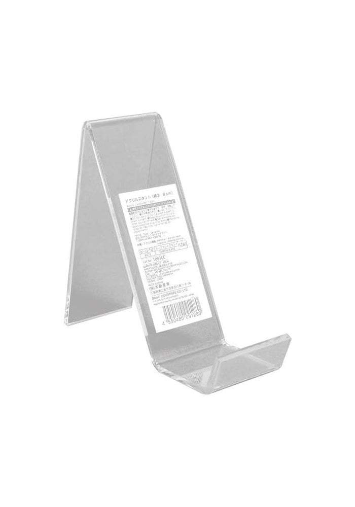 DAISO Acrylic Card Stand | W3.7 cm Display Holder | Clear Plastic Card Stand for Photos & Notes - Image 1